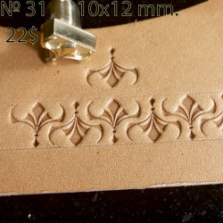 Tool for leather craft. Stamp 31. Size 10x12 mm