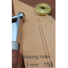 Tool for leather crafts. Embossing roller 1. Size 3 mm. Diameter for handle 5 mm
