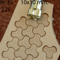 Tool for leather craft. Stamp 35. Size 10x10 mm