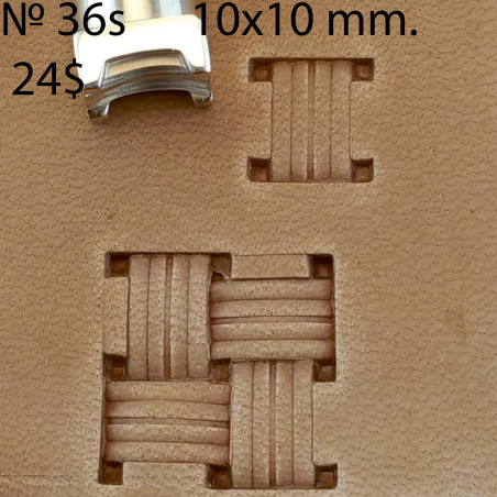 Tool for leather craft. Stamp 36s. Size 10x10 mm