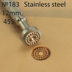 Tool for leather craft. Stamp 183. Stainless steel. Size 10x10 mm