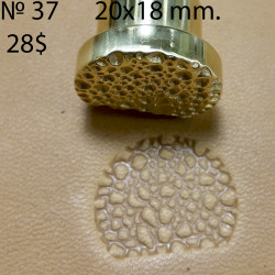 Tool for leather craft. Stamp 37. Size 18x20 mm