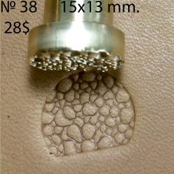 Tool for leather craft. Stamp 38. Size 13x15 mm