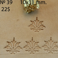 Tool for leather craft. Stamp 39. Size 10x11 mm