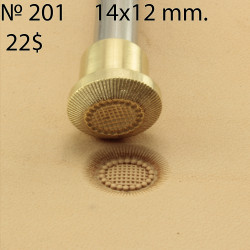 Tool for leather craft. Stamp 201. Size 12x14 mm