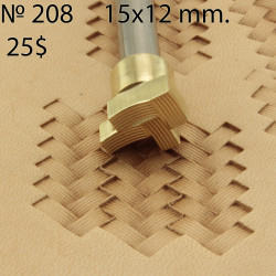 Tool for leather craft. Stamp 208. Size 12x15 mm