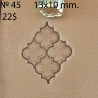 Tool for leather craft. Stamp 45. Size 10x13 mm