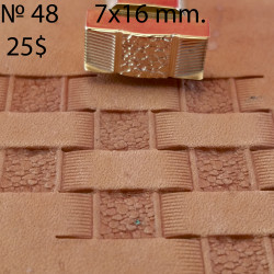 Tool for leather craft. Stamp 48. Size 7x16 mm