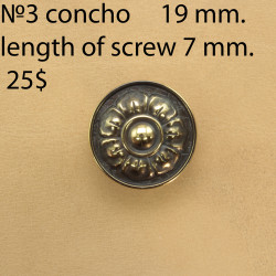 Concho Belt DIY Leatherworking. Size 19 mm. Concho 3