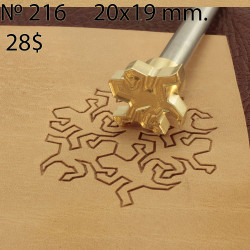 Tool for leather craft. Stamp 216 - Salamander. Size 19x20 mm