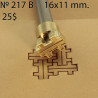 Tool for leather craft. Stamp 217B. Size 11x16 mm