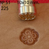 Tool for leather craft. Stamp 51. Size 10x10 mm