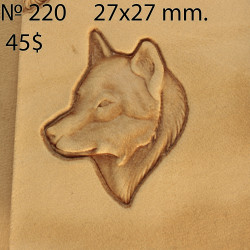 Tool for leather craft. Stamp 220. Size 27x27 mm - 3D WOLF