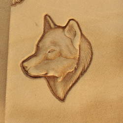 Tool for leather craft. Stamp 220. Size 27x27 mm - 3D WOLF