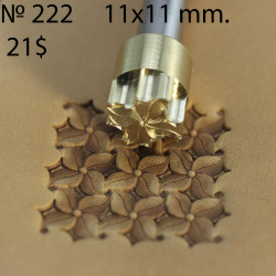 Tool for leather craft. Stamp 222. Size 11x11 mm