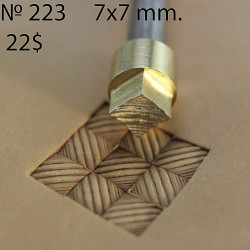 Tool for leather craft. Stamp 223. Size 7x7 mm
