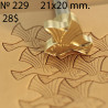 Tool for leather craft. Stamp 229. Size 20x21 mm