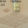 Tool for leather craft. Stamp 83 - Fish scale. Size 7x13 mm