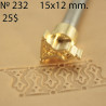 Tool for leather craft. Stamp 232. Size 12x15 mm