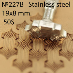 Tool for leather craft. Stamp 227B. Stainless steel. Size 8x19 mm
