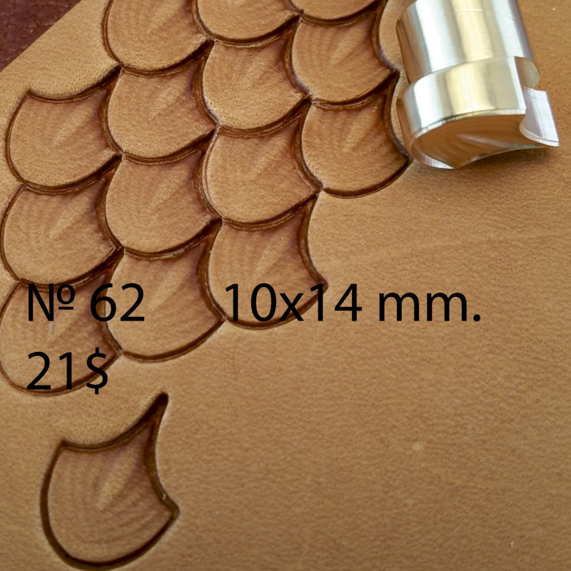 Leather crafting stamp tool for leather crafts brass Dragon scale stamps #62 811