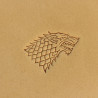 Tools for leather crafts. Game of thrones leather stamp. House Stark logo. Size 14x25 mm