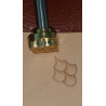 Tool for leather craft. Stamp 62B-4. 4 dragon`s scales. Size of one scale 12x14 mm