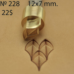 Tool for leather craft. Stamp 228. Size 7x12 mm
