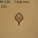 Tool for leather craft. Stamp 230. Size 8x12 mm
