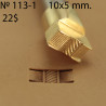 Tool for leather craft. Stamp 113-1. Size  5x10 mm