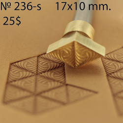 Tool for leather craft. Stamp 236s. Size 10x17 mm