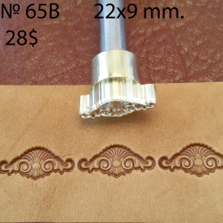 Tool for leather craft. Stamp 65B. Size 9x22 mm