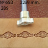 Tool for leather craft. Stamp 65B. Size 9x22 mm