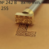 Tool for leather craft. Stamp 242B. Size 8x16 mm