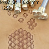 Tools for leather craft. Kit  67. Snake`s scale set. Size of pattern