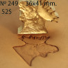 Tool for leather craft. Stamp 249 - Elk. Size 36x41 mm
