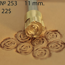 Tool for leather craft. Stamp 253. Size 10 mm