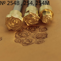 Tool for leather craft. Stamp 254 Rose. Size 10 mm