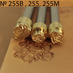 Tool for leather craft. Stamp 255B Rose. Size 13 mm