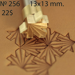 Tool for leather craft. Stamp 256. Size 13x13 mm