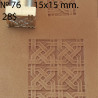 Tool for leather craft. Stamp 76. Size 15x15 mm