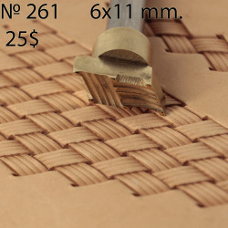 Tool for leather craft. Stamp 261. Size 6x11 mm